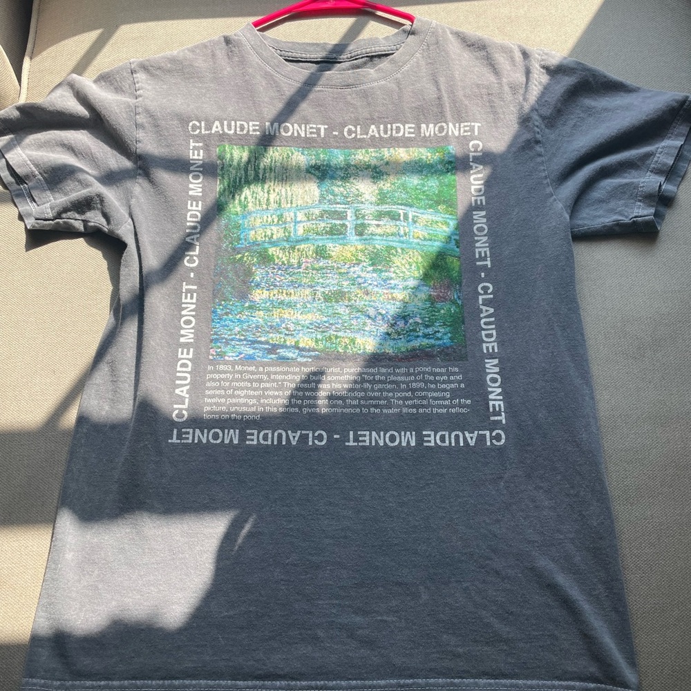 Claude Monet Gray Graphic T-Shirt